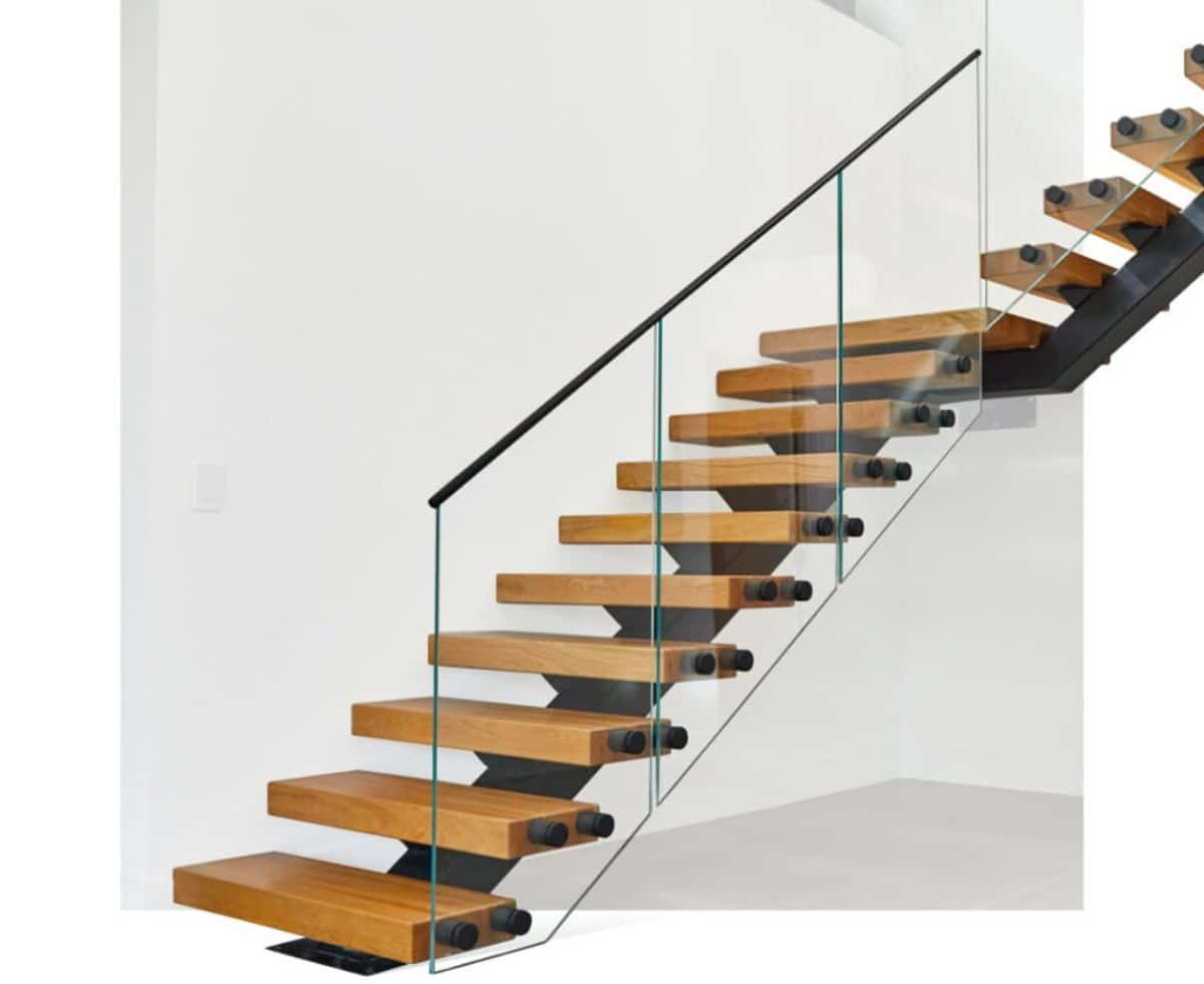 Glass Handrail Stairs in Vancouver