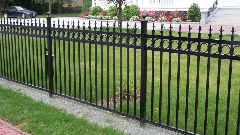 metal fencing in garden